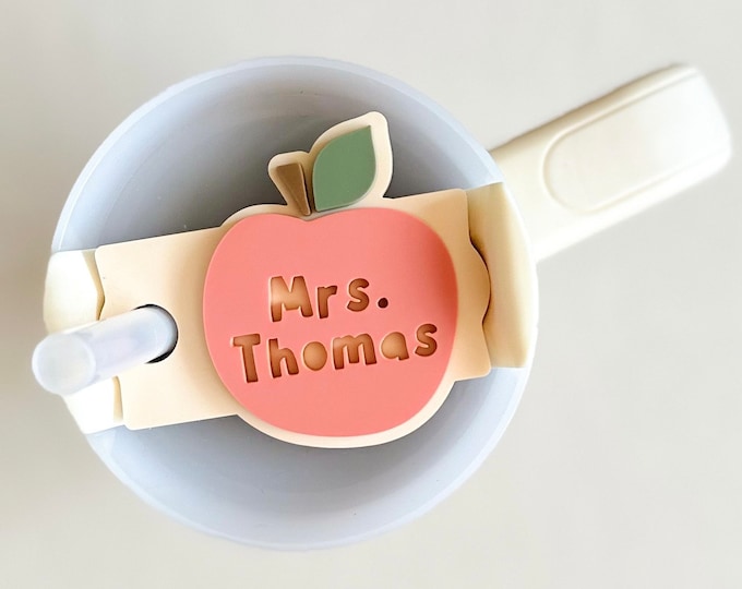 Apple Tumbler Name Tag Name Plate For Tumbler Name Tag For Stanley Cup Quencher H2.0