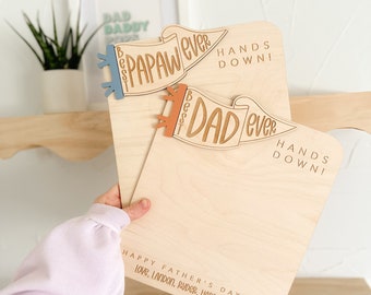 Father's Day Handprint Sign Father's Day Gift Grandpa Gift