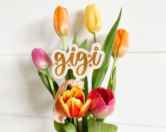 Personalized Mother’s Day Floral Bouquet Sticks