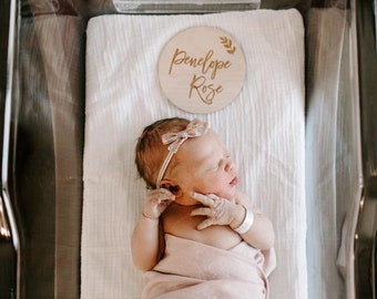 Custom Name Sign Hospital Sign Newborn Announcement Newborn Name Tag Baby Name Sign Birth Announcement  Baby Announcement