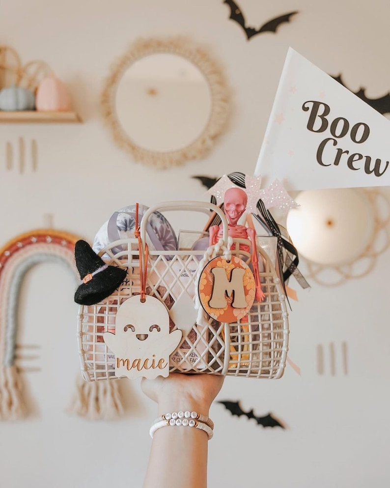 Ghost Tag Halloween Tags Name Tags Halloween Bucket Tags Custom Name Tags Halloween Decor Halloween Gifts Halloween Boo Basket image 3