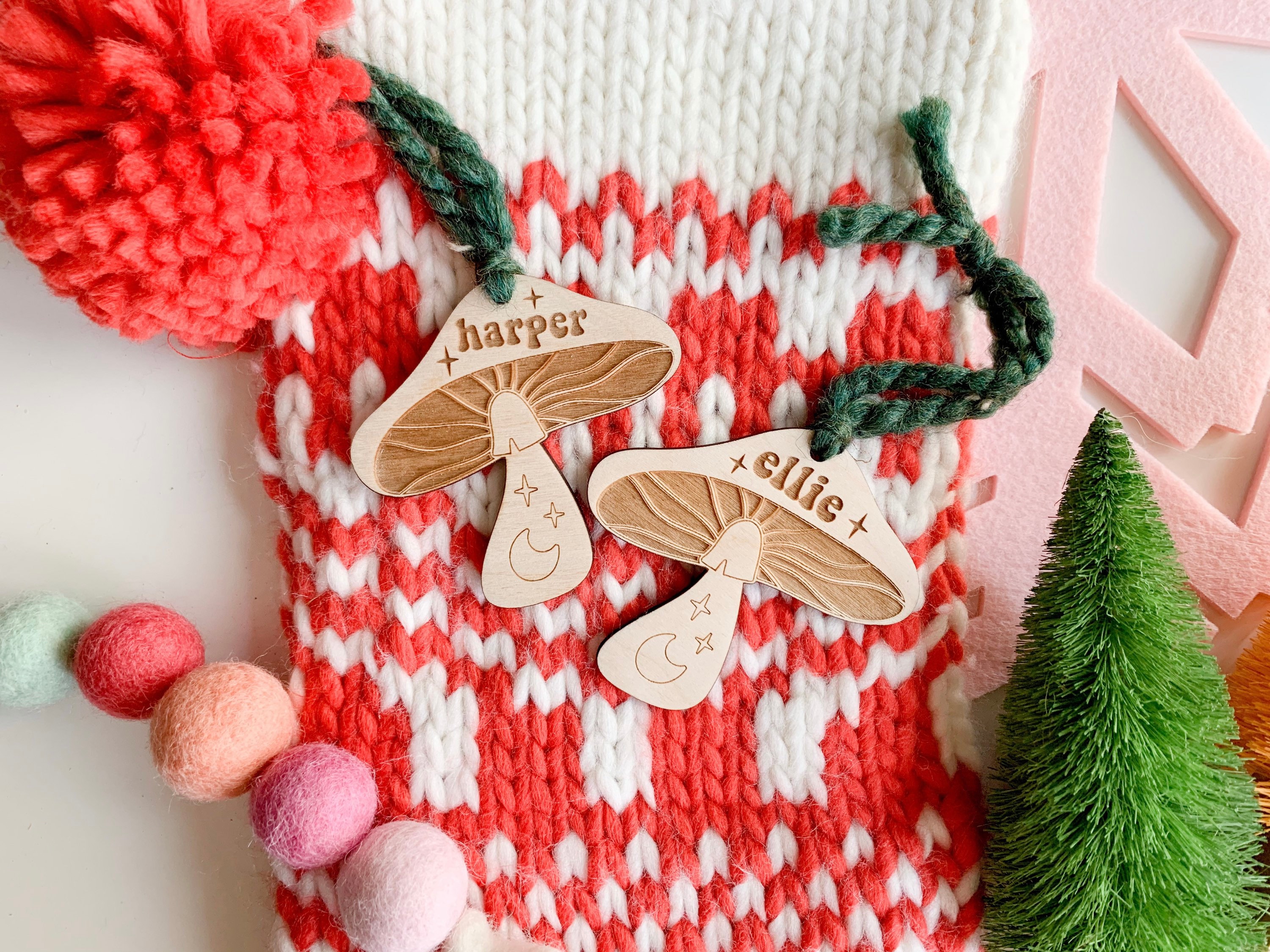 Mushroom 2024 christmas ornaments