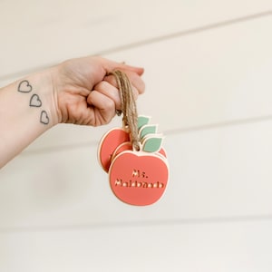 Teacher apple tag Teacher Gift  Teacher Appreciation Gift end of year teacher gift apple tag