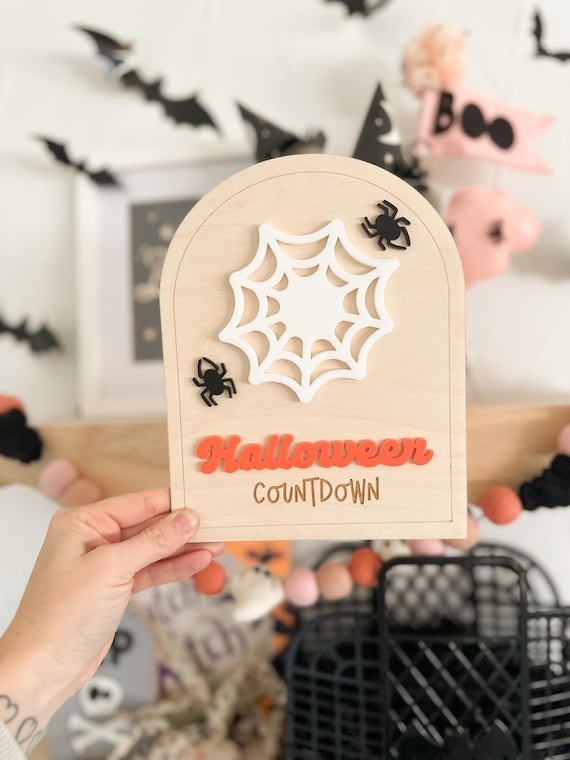 Halloween Countdown Days until Halloween Sign Sleeps Until Halloween Sign Dry Erase Sign