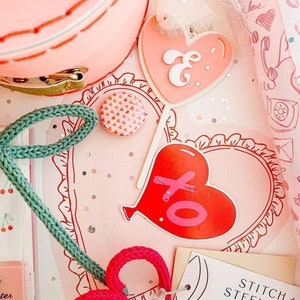 Heart Lollipop Tag Heart Tag Valentine’s Basket Tags Valentine’s Day Tags Valentine’s Day Bag Tags Custom Name Tag