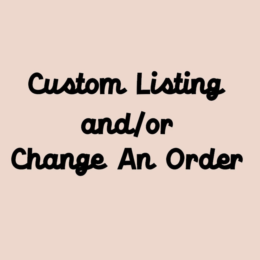 Customized Order - Etsy