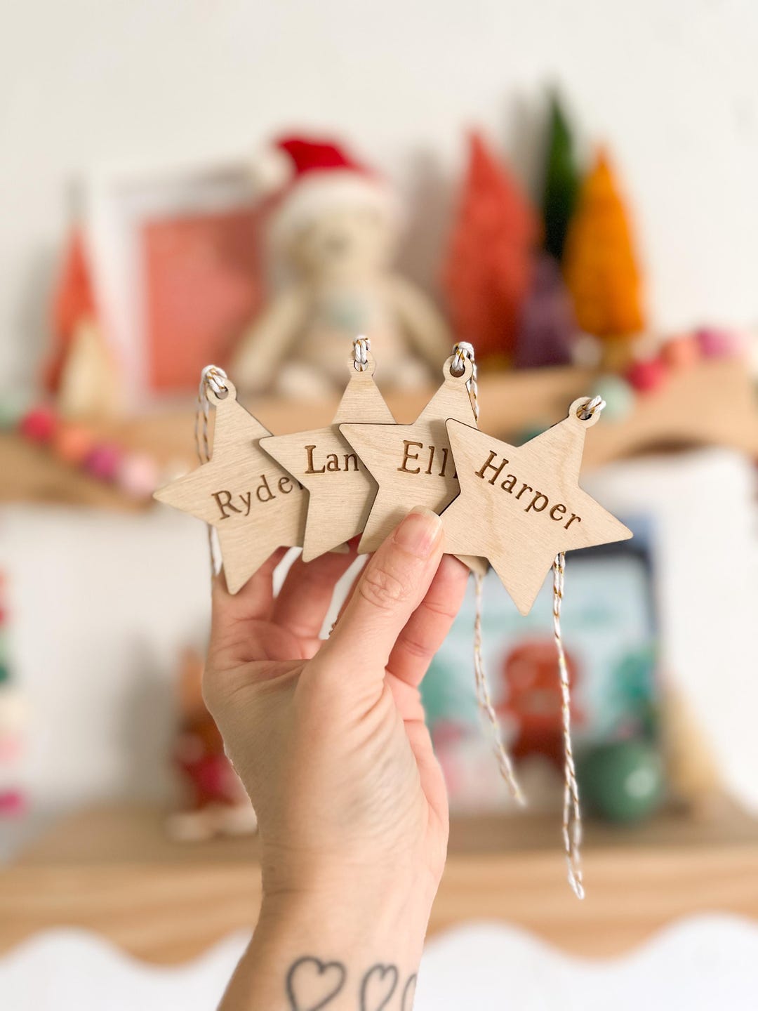 Star Tree Tag Star Stocking Tags Tree Stocking Tags Christmas Tree Tags Ornaments ...
