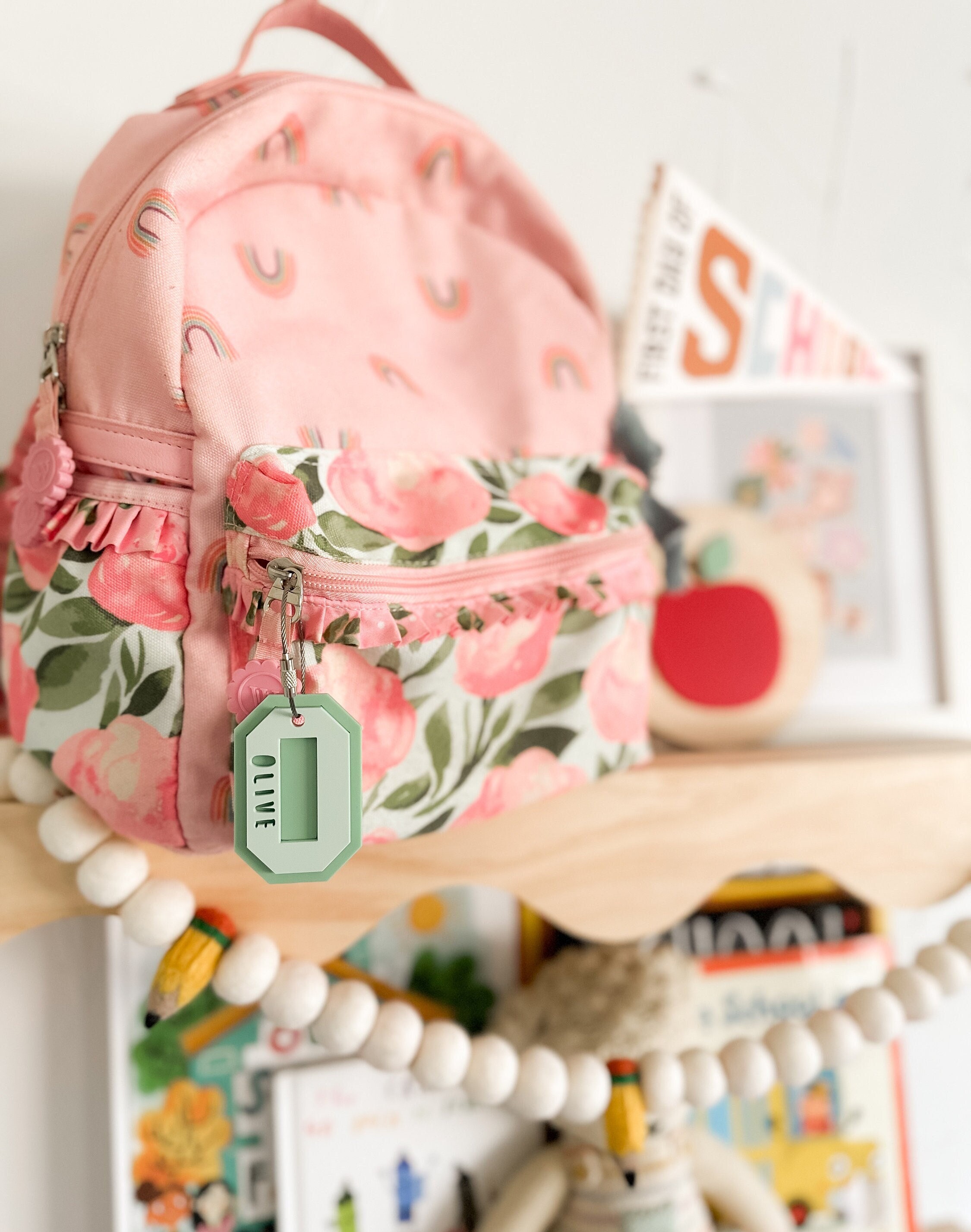 Varsity Letter Tag Bag Tag Acrylic Bag Tag Keychain