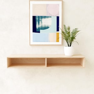 Floating Console Table | Wall-Mounted Entryway Organizer | Solid Wood Side Table | Wooden Console Shelf | Wall Mount Birch Plywood