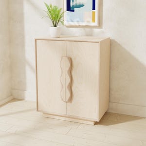 Handmade Birch Plywood Cabinet: Modern Scandinavian Storage Unit