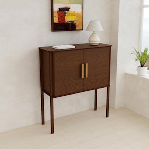 Handmade Minimalist Cabinet with Adjustable Shelves, Birch Plywood Scandinavian Storage Unit, Modern Bookshelf or Sideboard in many finishes