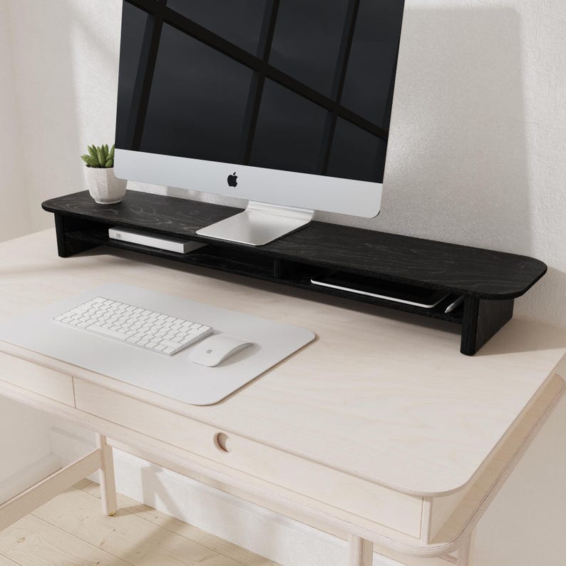 Birch Plywood Monitor Stand - Desk Shelf - Monitor Riser - Wood Monitor Stand - Dual Monitor Stand - Computer Stand image 5