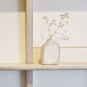 Modern small wooden vase, Handmade wood vase, Birch Plywood, unique and one of a kind ornament