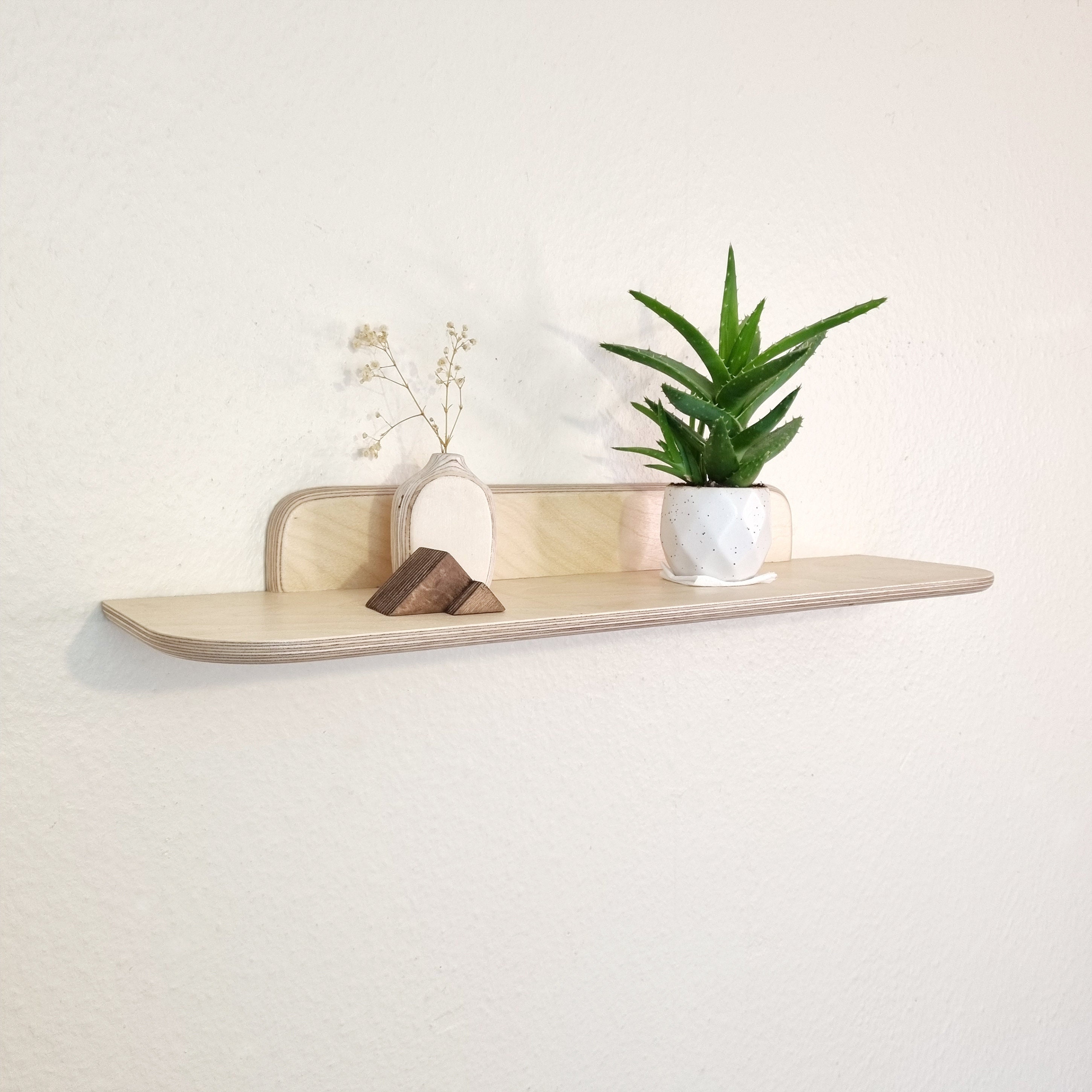Birch Plywood Floating Shelf Simple Design Single Wooden Etsy UK