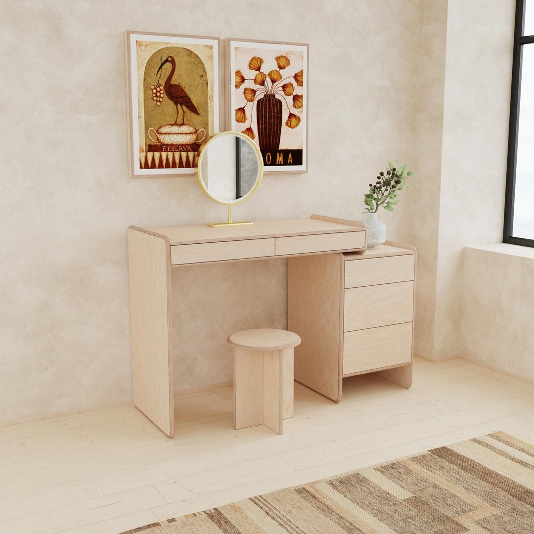modern style dressing table Luxury European Glossy Carving Gold 51.81 Inches(130 cm) Width Nordic Dressing Table with LED