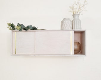 Floating storage cabinet, plywood cabinet,  Floating shelf, wall storage unit,  box shelf