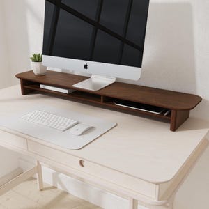 Birch Plywood Monitor Stand - Desk Shelf - Monitor Riser - Wood Monitor Stand - Dual Monitor Stand - Computer Stand image 3