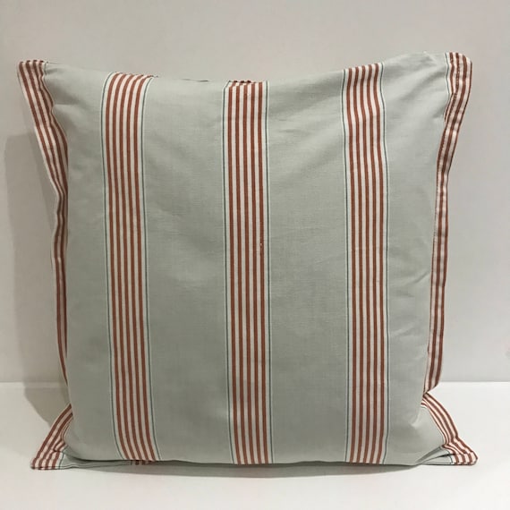 orange striped cushions