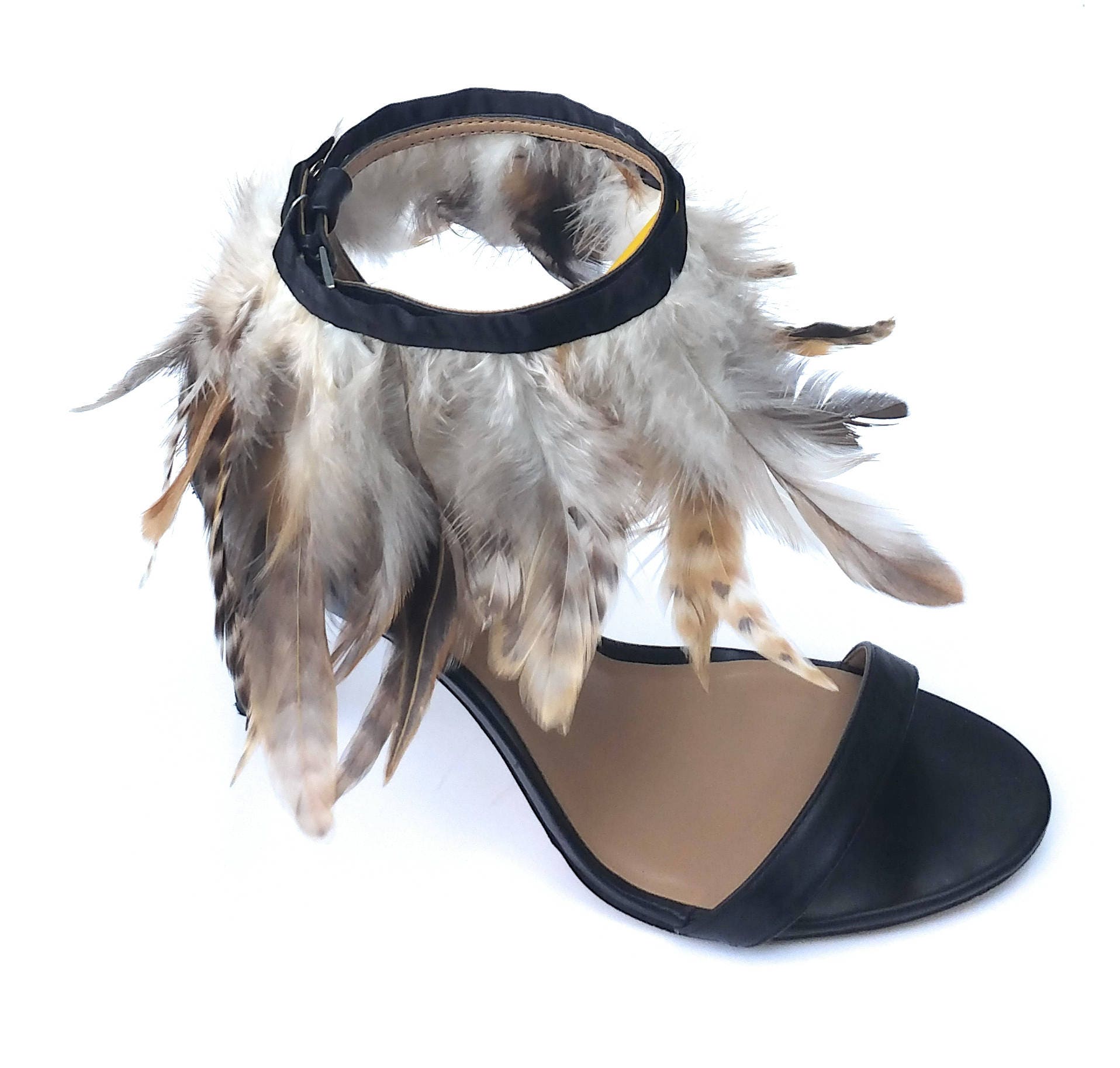 Feather Anklets Feather Shoe Accessories Feather Ankle Cuff Etsy