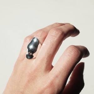 Weit geschwungene Ring, Sterling Silberring, Silber Ring, einzigartige Silber Ring, einzigartige Fett Ring, Fett geschwungenen Ring, klobige Ring, Fett ring