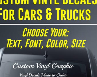 Car & Truck Back Window Decal Custom Personalized Vinyl Lettering Sticker for Business Vehicles Advertising