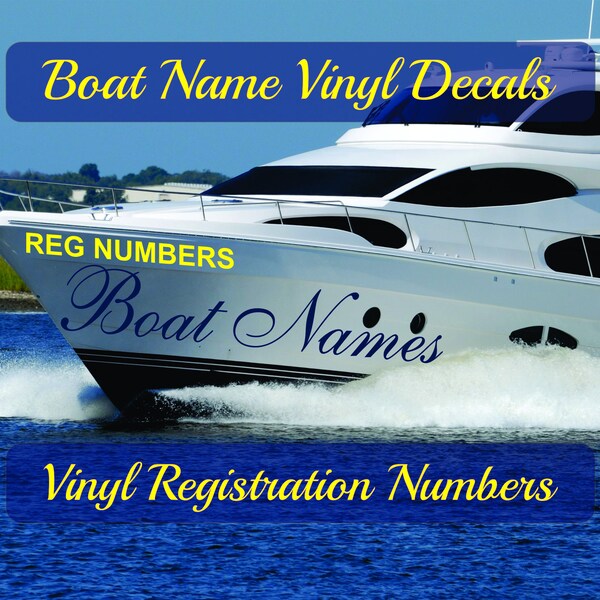 Boat Number Decal Etsy