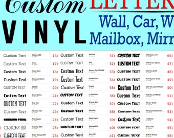 Vinyl Letters Decals - Text Lettering Stickers for Car, Wall, Window, Truck, Boat, Sign, Door