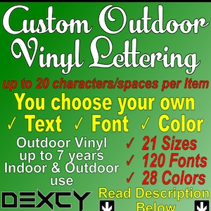 Custom Outdoor Vinyl Lettering: Car, Boat, Business Sign