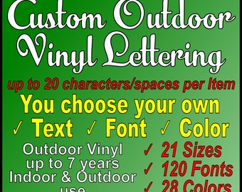 Custom Vinyl Lettering Vinyl Decal Outdoor Vinyl Lettering Car Truck Boat Sign Business Windows Doors Wall Vinyl Stickers Letters Numbers