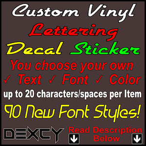 Custom Vinyl Lettering Decal: Outdoor Car, Boat, Window, Wall