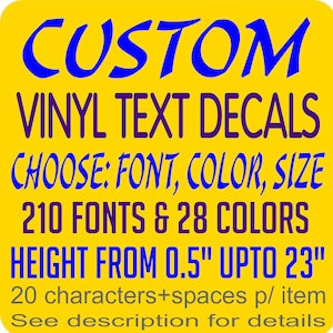 Custom Vinyl Decals - Custom Vinyl Lettering Outdoor Indoor Vinyl Decals Home Wall Car Truck Boat Sign Business Windows Doors Wall Stickers