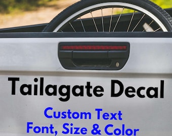 Custom Tailgate Decals & Truck Bed Stickers - Vinyl Lettering Personalized Text Sticker for any Vehicle