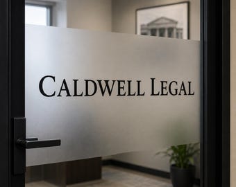 Law Office Lettering - Custom Attorney Office Lawyer Name Decal for Window Door Wall Vinyl