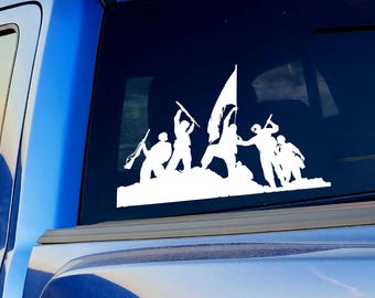 U.S. Army Decal Military Sticker with American Soldiers for Car, Truck, Wall, Window, Veteran Gift