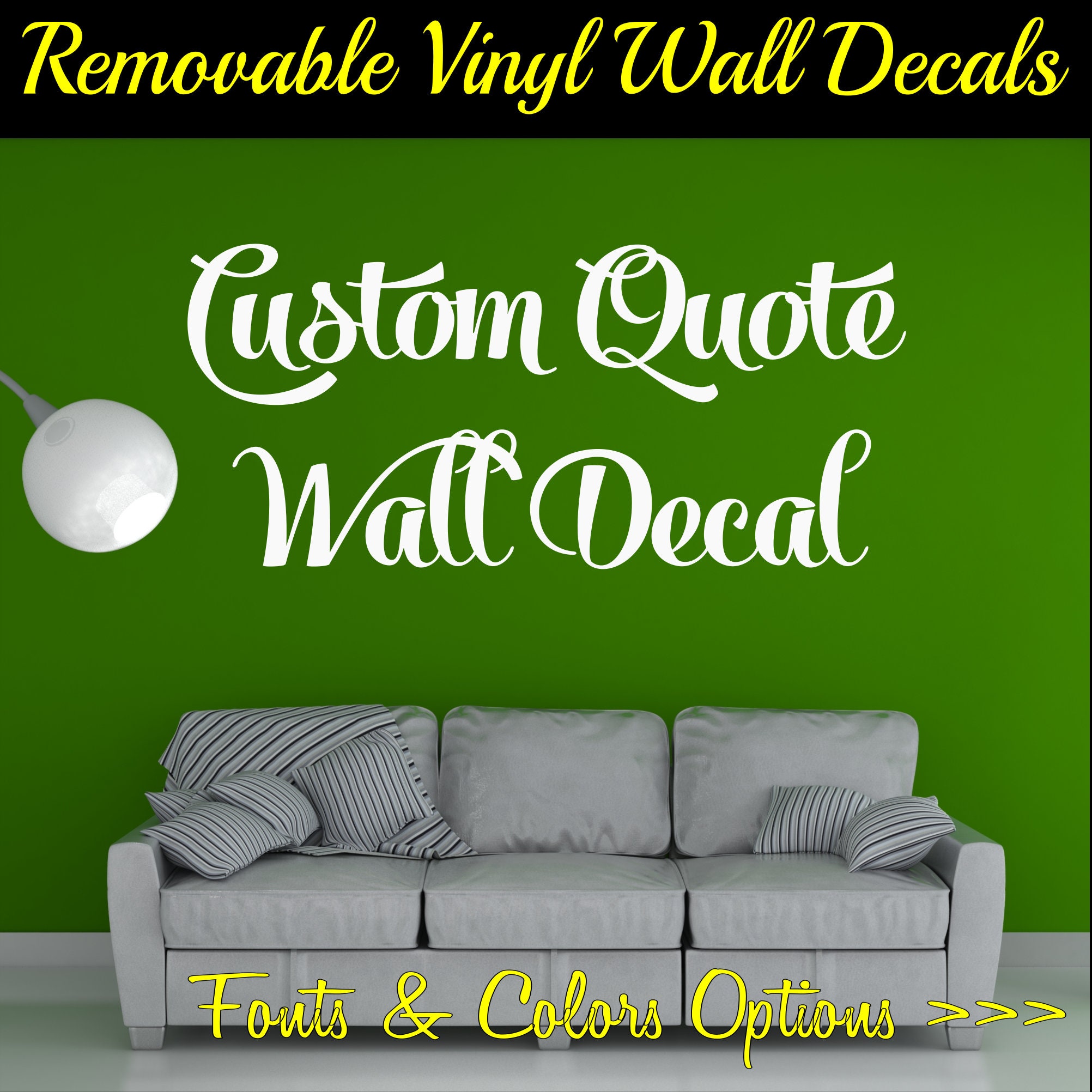 Custom Wall Decal Customized Wall Quote Removable Custom Vinyl Etsy UK