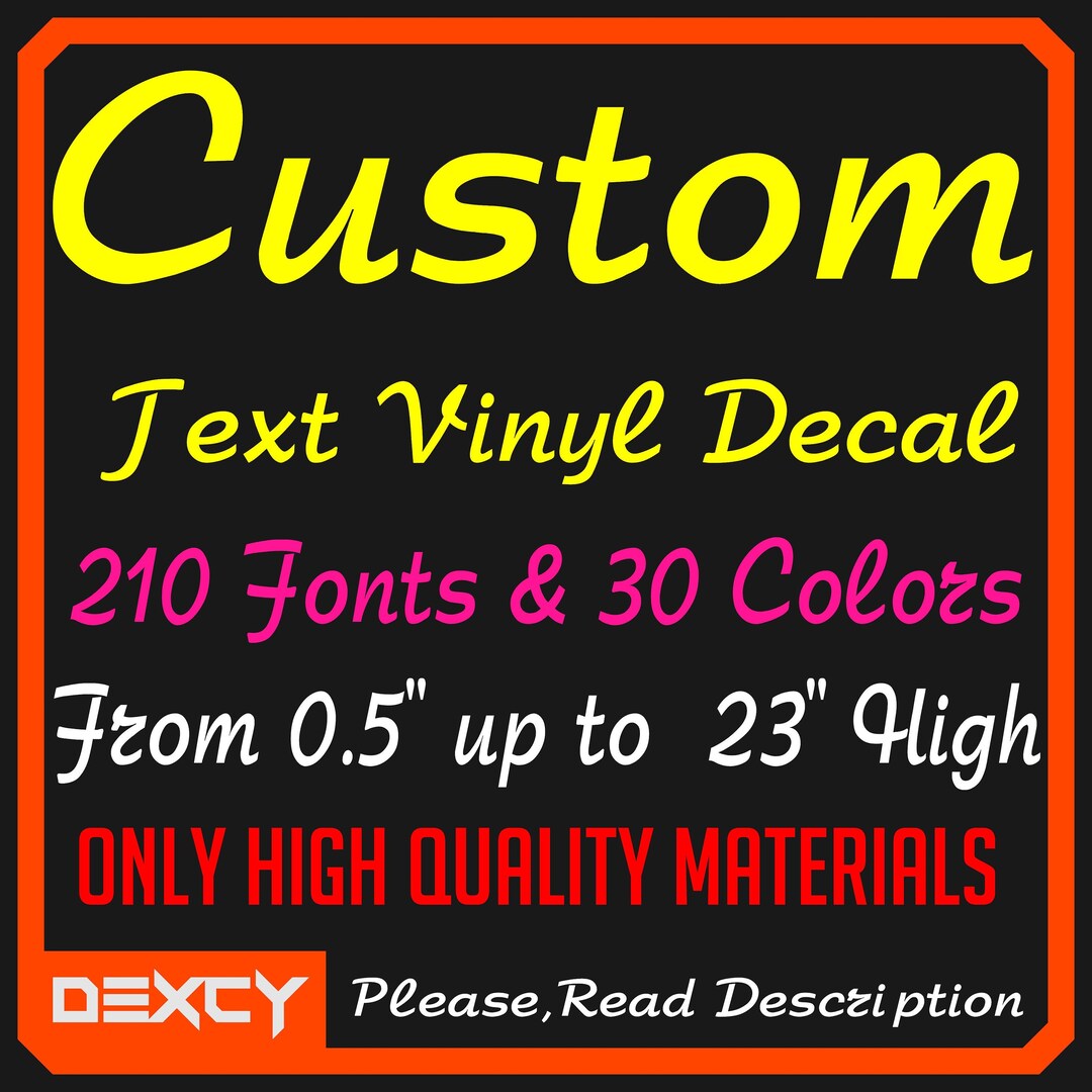 Vinyl Lettering Decals Custom Personalized Text Stickers: Car, Trailer ...