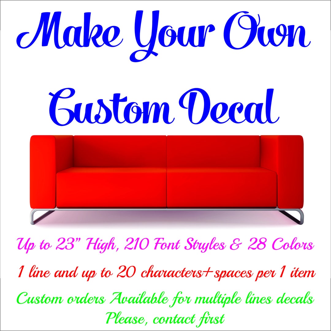Custom Vinyl Lettering Decal Sticker for Car, Wall, Business Sign