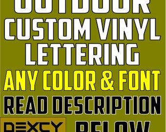 Custom Decals Vinyl Lettering Custom Vinyl Text Decals Stickers Business Car Decal Wall Decal