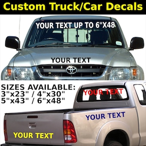 Custom Truck Car Vinyl Decal Stickers Lettering Letters USDOT Numbers Name Outdoor Vinyl Decal Car Truck Windshield Boat Sign Windows Doors
