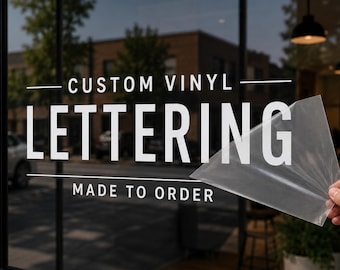 Business Decal - Custom Vinyl Lettering - Personalized Business Name Sign for Storefront Window & Office Door