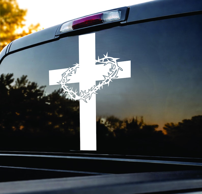 Cross Decal | Car, Wall Decor, Truck Window | Large Vinyl Christian ...