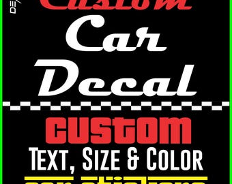 Custom Car Decal Truck Lettering Stickers for Vehicle Windows, Door, Windshield, Van, RV, Trailer
