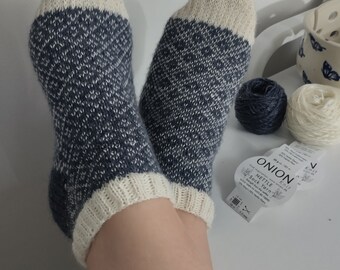chaussettes en laine douce, cadeau fait à la main, chaussettes de sport courtes en laine