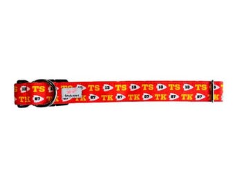Travis Era Dog Collar; Chiefs; Buckle Collar