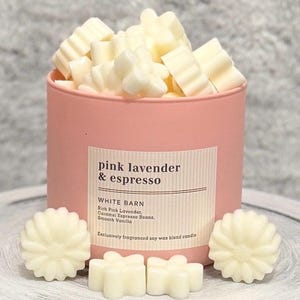Pink Lavender & Espresso Wax Melts, Cozy Cafe Scent