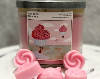 Pink Petal Tea Cake Wax Melts, Bath & Body Works Wax Melts, Rose Wax Melts, Tea Cake Melts