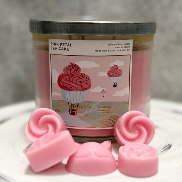 Pink Petal Tea Cake Wax Melts, Bath & Body Works Wax Melts, Rose Wax Melts, Tea Cake Melts