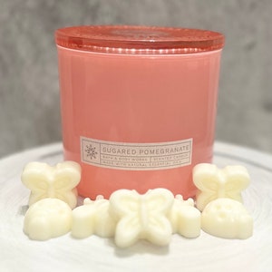 Champagne & Pomegranate Scented Wax Melts Soy Blend Highly 