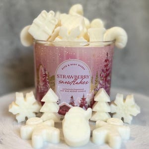 Strawberry Snowflakes Wax Melts, Bath & Body Works Wax Melts, Christmas Wax Melts, Clamshell Wax Melts
