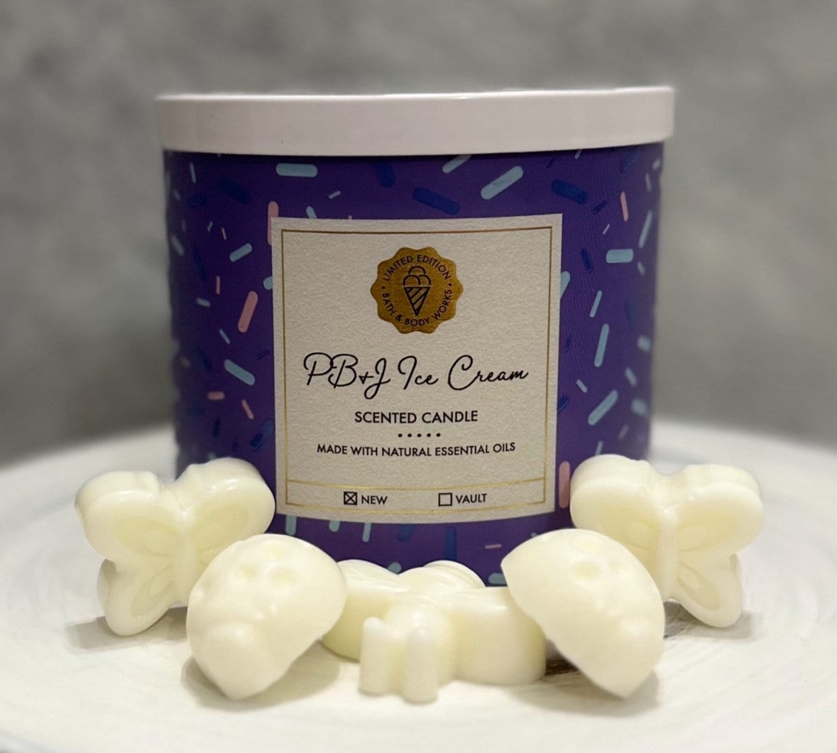 NEW* LIMITED EDITION ~ PB &J ICE CREAM ~ 3 Wick CANDLE ~ Bath